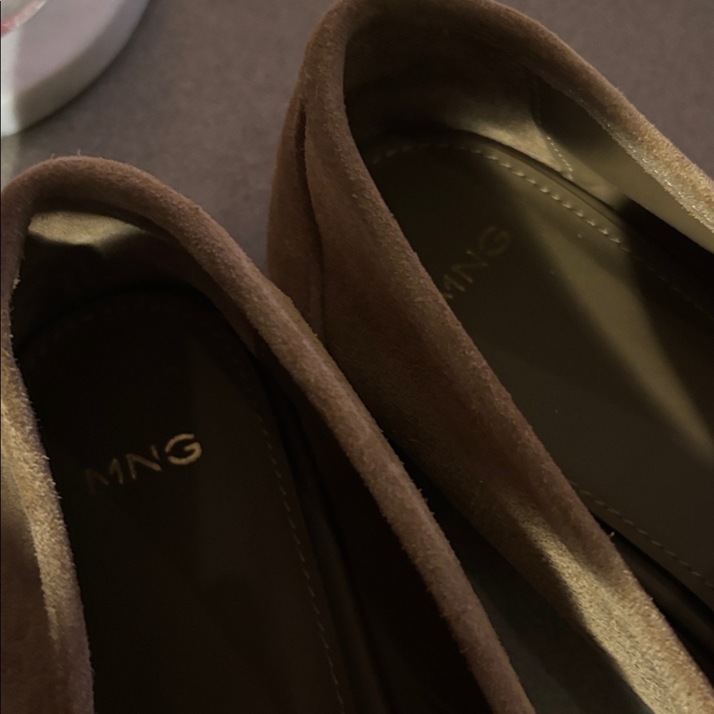 NWT Mango Tan Suede Leather Loafers - Picture 12 of 12